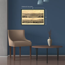 Load image into Gallery viewer, Digitally Restored and Enhanced 1877 Map of Los Angeles California - Vintage Map Panoramic Birds Eye View of Los Angeles, Wilmington and Santa Monica - Los Angeles Decor - Los Angeles Map Art