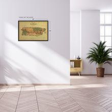 Load image into Gallery viewer, Digitally Restored and Enhanced 1886 Puerto Rico Map Wall Art - Mapa topografico de la isla de Puerto Rico - Vintage Map of Puerto Rico Poster - Puerto Rican Artwork For Walls Decor - Old Map