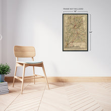 Load image into Gallery viewer, Digitally Restored and Enhanced 1888 Map of Alabama - Vintage Map of Alabama Wall Art - Railroad Map of Alabama Poster - State of Alabama Decor - Alabama Old Maps - Alabama Wall Decor