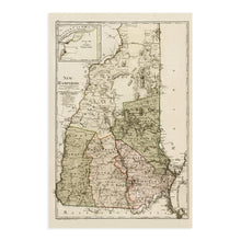Load image into Gallery viewer, Digitally Restored and Enhanced 1796 State of New Hampshire Map Poster - Vintage Map of New Hampshire Wall Art - New Hampshire Vintage Poster - Map of NH Poster - New Hampshire Wall Decor