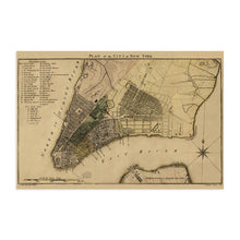 Load image into Gallery viewer, Digitally Restored and Enhanced - 1789 Plan of New York City Map Print - NYC Vintage Map Wall Art - Map of New York City Poster - NYC Map Wall Art - New York City Map Art