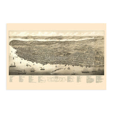 Load image into Gallery viewer, Digitally Restored and Enhanced 1879 Halifax Nova Scotia Canada Map Poster - Vintage Wall Map Nova Scotia History - Wall Map of Canada Halifax Wall Art - Panoramic View of Halifax Canada