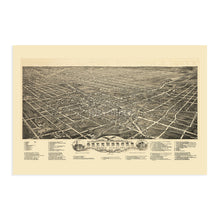 Load image into Gallery viewer, Digitally Restored and Enhanced 1891 Greensboro North Carolina Map - Old Greensboro Map of North Carolina Wall Art - Greensboro NC Map Poster History