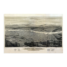 Cargar imagen en el visor de la galería, 1879 Portland Oregon Map Art - Portland Oregon Vintage Map Wall Art - Wall Map of Portland Oregon - Portland Oregon Map Print (Blanco antiguo)