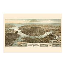 Cargar imagen en el visor de la galería, Digitally Restored and Enhanced 1892 Norfolk Virginia Map Poster - Vintage Norfolk VA Map Poster - History Map of Norfolk Wall Art - Old Norfolk VA Map