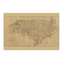 Load image into Gallery viewer, Digitally Restored and Enhanced 1808 North Carolina State Map - Vintage Map North Carolina Wall Art - The First Actual Survey of North Carolina Vintage Map - North Carolina Poster - NC Home Art