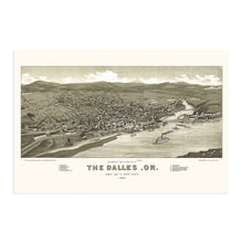 Load image into Gallery viewer, Digitally Restored and Enhanced 1884 The Dalles Oregon Map - Old The Dalles Wasco County Map of Oregon Poster - History Map of The Dalles Oregon Wall Art