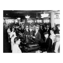 Load image into Gallery viewer, Digitally Restored and Enhanced 1919 Photo of a Crowded Bar Before Wartime Prohibition New York City Poster Print - Vintage New York City Wall Art