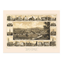 Load image into Gallery viewer, Digitally Restored and Enhanced 1852 York Pennsylvania Map Print - Old View of York Pennsylvania Wall Map - History Map of Pennsylvania Poster Wall Art