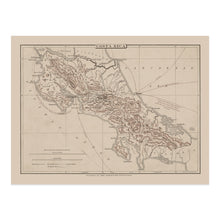 Load image into Gallery viewer, Digitally Restored and Enhanced 1890 Costa Rica Map Poster - Old Wall Map of Costa Rica Wall Art Print - History Map of San Jose Costa Rica Poster Print
