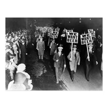 Load image into Gallery viewer, Digitally Restored and Enhanced 1931 Labor Union Anti Prohibition Print Photo - Vintage Labor Union Poster - Old We Want Beer Anti Prohibition Wall Art