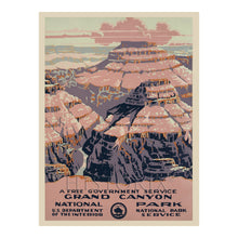 Load image into Gallery viewer, Digitally Restored and Enhanced 1938 Grand Canyon National Park Travel Poster - Vintage Grand Canyon Poster Print - Grand Canyon Rock Formation Wall Art