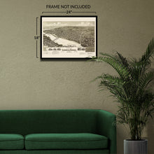 Load image into Gallery viewer, Digitally Restored and Enhanced 1892 Laredo Texas Map Print - Old Perspective Map of Laredo Texas Gateway to Mexico - Vintage Texas Map Wall Art Poster