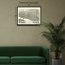 Load image into Gallery viewer, Digitally Restored and Enhanced 1875 Springfield Massachusetts Map Print - Old Bird's Eye View Map of Springfield Massachusetts Wall Art Poster