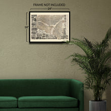 Load image into Gallery viewer, Digitally Restored and Enhanced 1900 Easton Pennsylvania & Phillipsburg New Jersey Map Print - Bird's Eye View of Easton PA & Phillipsburg NJ Map Poster
