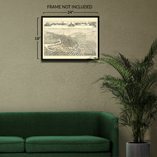 Load image into Gallery viewer, Digitally Restored and Enhanced 1895 Stockton California Map Poster - Old View of Stockton City California Wall Map - Historic Map of California Poster