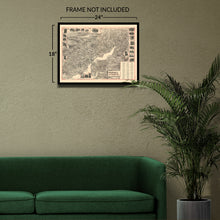Load image into Gallery viewer, Digitally Restored and Enhanced 1899 Norwalk Connecticut Map Poster - Old Bird's Eye View of Norwalk South Norwalk & East Norwalk Connecticut Map Wall Art