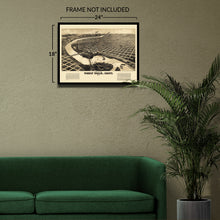 Load image into Gallery viewer, Digitally Restored and Enhanced 1891 Great Falls Montana Map Poster - Bird's Eye View of Great Falls City Montana Map Wall Art - Old Wall Map of Montana