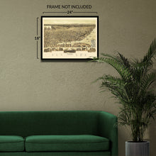 Load image into Gallery viewer, Digitally Restored and Enhanced 1890 Tacoma Washington Map Poster - Historic Bird's Eye View of Tacoma City of Washington State Map Wall Art Print