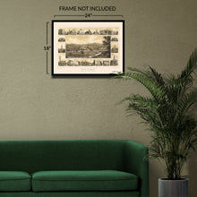 Load image into Gallery viewer, Digitally Restored and Enhanced 1852 York Pennsylvania Map Print - Old View of York Pennsylvania Wall Map - History Map of Pennsylvania Poster Wall Art