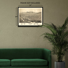 Load image into Gallery viewer, Digitally Restored and Enhanced 1875 Ogden Utah Map Poster - Old Bird's Eye View Map of Ogden City Utah - Restored History Map of Utah Wall Art Print