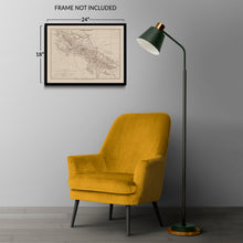 Load image into Gallery viewer, Digitally Restored and Enhanced 1890 Costa Rica Map Poster - Old Wall Map of Costa Rica Wall Art Print - History Map of San Jose Costa Rica Poster Print