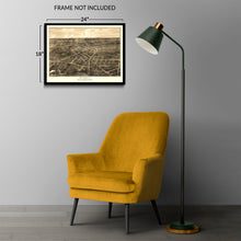 Load image into Gallery viewer, Digitally Restored and Enhanced 1870 Battle Creek Michigan Map Poster - Vintage Bird's Eye View of Battle Creek Calhoun County Michigan Wall Map Print