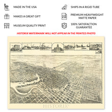 Load image into Gallery viewer, Digitally Restored and Enhanced 1895 Stockton California Map Poster - Old View of Stockton City California Wall Map - Historic Map of California Poster