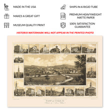 Load image into Gallery viewer, Digitally Restored and Enhanced 1852 York Pennsylvania Map Print - Old View of York Pennsylvania Wall Map - History Map of Pennsylvania Poster Wall Art