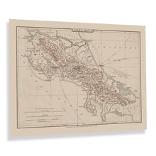 Load image into Gallery viewer, Digitally Restored and Enhanced 1890 Costa Rica Map Poster - Old Wall Map of Costa Rica Wall Art Print - History Map of San Jose Costa Rica Poster Print