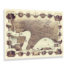 Load image into Gallery viewer, Digially Restored and Enhanced 1884 Winnipeg Canada Map Poster - Historic Bird's Eye View Map of Winnipeg City Manitoba Canada Poster Wall Art Print
