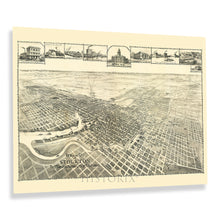 Load image into Gallery viewer, Digitally Restored and Enhanced 1895 Stockton California Map Poster - Old View of Stockton City California Wall Map - Historic Map of California Poster