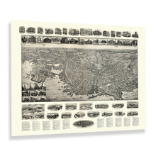 Cargar imagen en el visor de la galería, Digitally Restored and Enhanced 1911 New London Connecticut Map Print - Old View of New London Connecticut Map Wall Art - Historic Connecticut Map Art