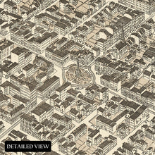 Load image into Gallery viewer, Digitally Restored and Enhanced 1900 Easton Pennsylvania & Phillipsburg New Jersey Map Print - Bird's Eye View of Easton PA & Phillipsburg NJ Map Poster