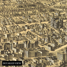 Load image into Gallery viewer, Digitally Restored and Enhanced 1890 Tacoma Washington Map Poster - Historic Bird's Eye View of Tacoma City of Washington State Map Wall Art Print