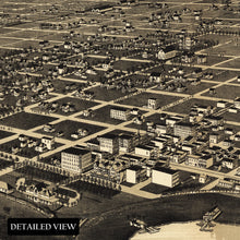 Load image into Gallery viewer, Digitally Restored and Enhanced 1891 Great Falls Montana Map Poster - Bird's Eye View of Great Falls City Montana Map Wall Art - Old Wall Map of Montana
