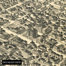 Load image into Gallery viewer, Digitally Restored and Enhanced 1895 Stockton California Map Poster - Old View of Stockton City California Wall Map - Historic Map of California Poster