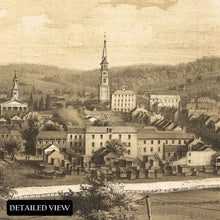 Load image into Gallery viewer, Digitally Restored and Enhanced 1852 York Pennsylvania Map Print - Old View of York Pennsylvania Wall Map - History Map of Pennsylvania Poster Wall Art