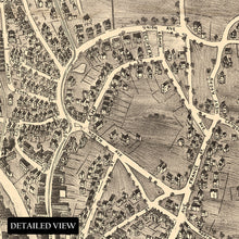 Load image into Gallery viewer, Digitally Restored and Enhanced 1899 Norwalk Connecticut Map Poster - Old Bird's Eye View of Norwalk South Norwalk & East Norwalk Connecticut Map Wall Art