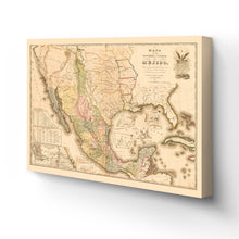 Cargar imagen en el visor de la galería, Digitally Restored and Enhanced 1847 Mexico Map Canvas - Canvas Wrap Vintage Mexico Map Wall Poster - Old Mapa de Mexico - History Map of Mexico Wall Art - Mapa de los Estados Unidos de Mejico