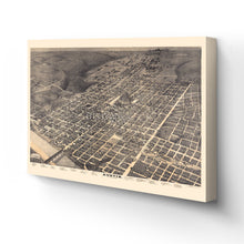Load image into Gallery viewer, Digitally Restored and Enhanced 1887 Austin Texas Map Canvas Art - Canvas Wrap Vintage Austin TX Map Print - Old City of Austin Texas Wall Art - Bird's Eye View History Map of Austin Texas Poster