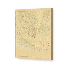 Cargar imagen en el visor de la galería, Digitally Restored and Enhanced 1780 Map of Charleston South Carolina Canvas - Canvas Wrap Vintage Charleston Wall Art - Old Map of Charleston SC - The Investiture of Charleston South Carolina Map
