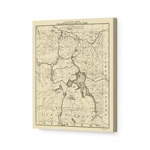 Load image into Gallery viewer, Digitally Restored and Enhanced 1900 Yellowstone National Park Map Canvas Art - Canvas Wrap Vintage Wyoming Map Poster - Historic Map of Wyoming Wall Art - Restored Tourist Routes of Yellowstone Map