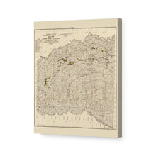 Load image into Gallery viewer, Digitally Restored and Enhanced 1900 Choctaw Nation Map Canvas - Canvas Wrap Vintage Oklahoma Map Poster - Old Oklahoma Wall Art - Restored Choctaw Nation Indian Territory of Oklahoma State Poster