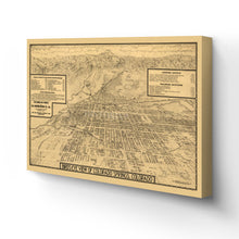 Load image into Gallery viewer, Digitally Restored and Enhanced 1909 Colorado Map Canvas Art - Canvas Wrap Vintage Colorado Map Poster - Old Map of Colorado Springs - Colorado Wall Art - Bird's Eye View Map of Colorado Springs CO