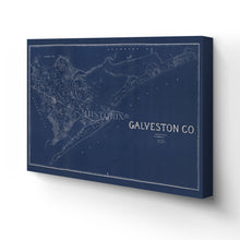Load image into Gallery viewer, Digitally Restored and Enhanced 1935 Galveston Texas Map Canvas Art - Canvas Wrap Vintage Map of Galveston Texas - Old Poster Map of Texas - Historic Galveston Wall Art - Texas County Map Blueprint