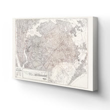 Load image into Gallery viewer, Digitally Restored and Enhanced 1922 Queens New York Map Canvas - Canvas Wrap Vintage Queens Map Poster of New York City Wall Art - Historic Queens NY Poster - Restored Queens New York Canvas Wall Art