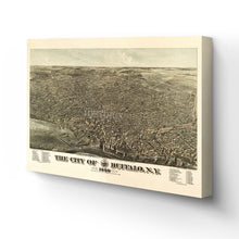 Cargar imagen en el visor de la galería, Digitally Restored and Enhanced 1880 Buffalo Map Canvas - Canvas Wrap Vintage Buffalo New York Map - Old Buffalo NY Map - History Map of Buffalo NY