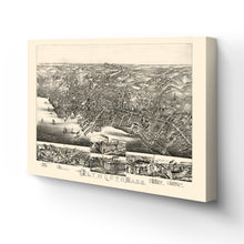 Load image into Gallery viewer, Digitally Restored and Enhanced 1882 Plymouth MA Map Canvas Art - Canvas Wrap Vintage Plymouth Massachusetts Poster - History Map of Massachusetts