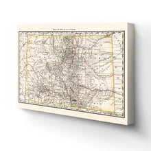 Load image into Gallery viewer, Digitally Restored and Enhanced 1879 Colorado Map Canvas - Canvas Wrap Vintage Colorado Map Poster - Old Colorado Wall Art - History Map of Colorado